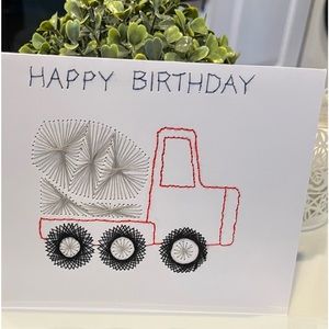 Hand embroidered birthday card